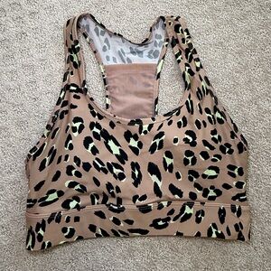 Fabletics Leopard Print Sports Bra Size Medium